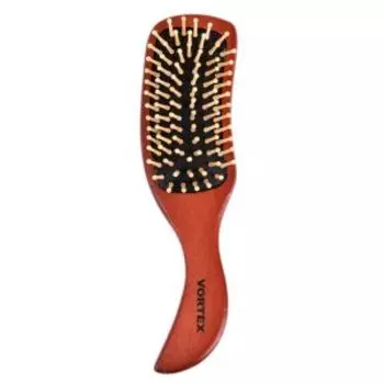 Щетка для волос массажная Vortex, 23,5 х 6 х 3,5 см, волна, с деревянными зубчиками
