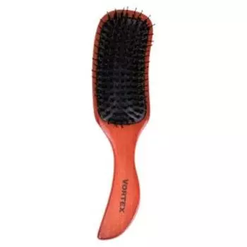 Щетка для волос массажная Vortex, 23,5 х 6 х 3,5 см, волна, с пластиковыми зубчиками и натуральной щетиной