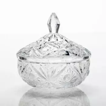 шкатулка CRYSTALITE BOHEMIA Тукана-Миранда, 15х15см, хрустальное стекло, прозрачный, 59001/1/99018/150