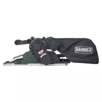 Шлифовальная машинка ленточная Hammer LSM800B, 800 Вт, 120-290 м/мин, лента 75x457 мм, рамка, струбцины 2шт