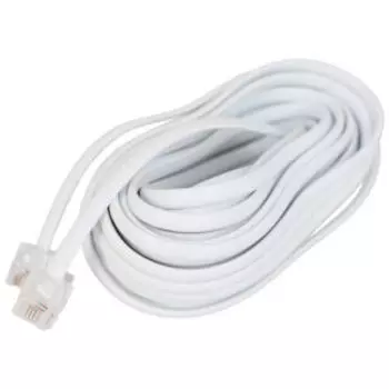 Шнур Rexant телефонный удлинитель RJ-11, 10 м, белый