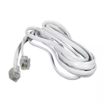 Шнур REXANT телефонный удлинитель RJ-11, 3м, белый