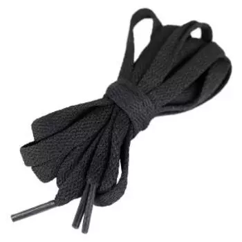Шнурки для обуви Euro House, 120 см, плоские, полиэстер, черный