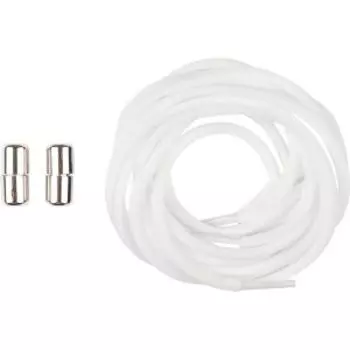 Шнурки для обуви Рыжий кот, 100 см, эластичные, белые, с фиксатором