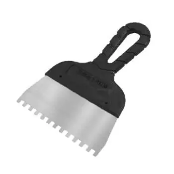 Шпатель зубчатый Decor Black Edition, 200 мм, зуб 8х8 мм, нержавеющая сталь