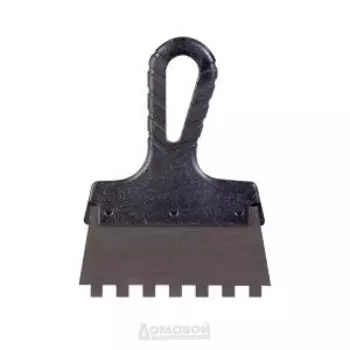 Шпатель зубчатый с антикоррозийным покрытием, 15 см, 10х10 мм
