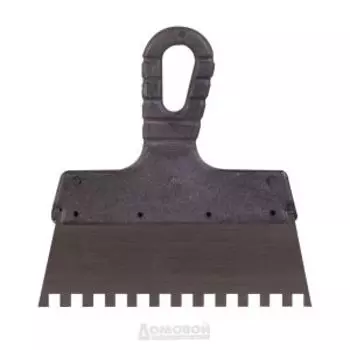 Шпатель зубчатый с антикоррозийным покрытием, 20 см, 8х8 мм