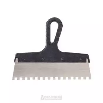 Шпатель зубчатый с антикоррозийным покрытием, 25 см, 8х8 мм