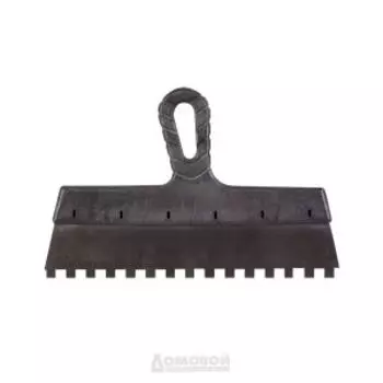 Шпатель зубчатый с антикоррозийным покрытием, 30 см, 10х10 мм