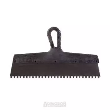 Шпатель зубчатый с антикоррозийным покрытием, 35 см, 6х6 мм