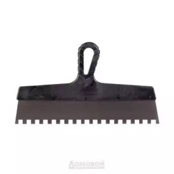 Шпатель зубчатый с антикоррозийным покрытием, 35 см, 10х10 мм