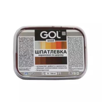 Шпатлевка по дереву акриловая GOL, махагон, 150 г