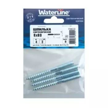 Шпилька сантехническая СТРОЙБАТ, М 8х80 мм, 4 шт
