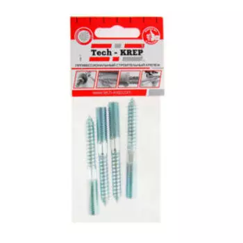 Шпилька сантехническая TECH-KREP, М 6х80 мм, 4 шт