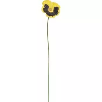 Штекер садовый Анютины глазки, 60 см, металл, желтый