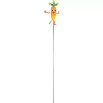 Штекер садовый Морковка мексиканка, 58 см, металл, пластик