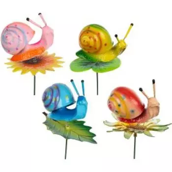 Штекер садовый Веселая Улитка, пластик, металл