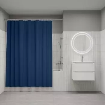 Штора для ванной Iddis BS04P18i11, 200x180 см, полиэстер, синий