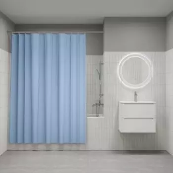 Штора для ванной Iddis BS06P18i11, 200x180 см, полиэстер, голубой