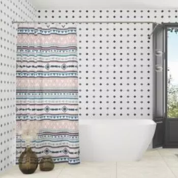 Штора для ванной комнаты Бохо, 180х180 см, полиэстер
