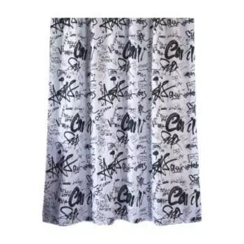 Штора для ванной комнаты Graffity, 180х180 см., тканевая