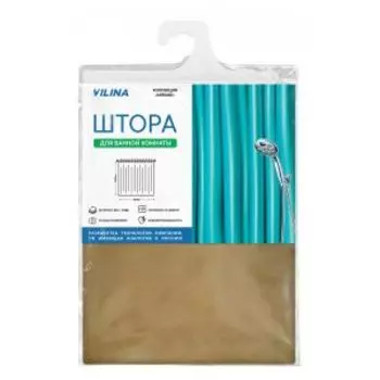 Штора для ванной комнаты Mirage, 180х180 см, золотая