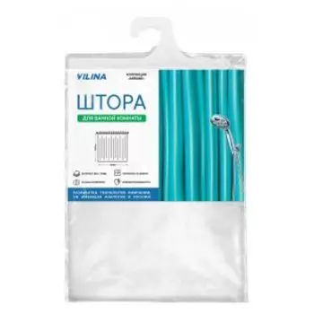 Штора для ванной комнаты Mirage, 180х180 см, белая