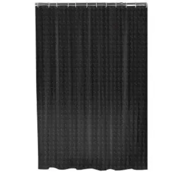 Штора для ванной Niklen, 180х180 см, EVA, 3D черная