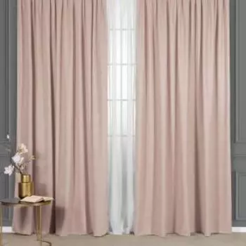 Штора на ленте Daily by T Джулес, 220х270 см, полиэстер, розовый