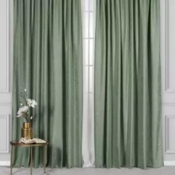 Штора на ленте Daily by T Гордиан, 220х270 см, полиэстер, зеленый