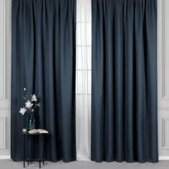Штора на ленте Daily by T Лорена, 220х270 см, полиэстер, синий