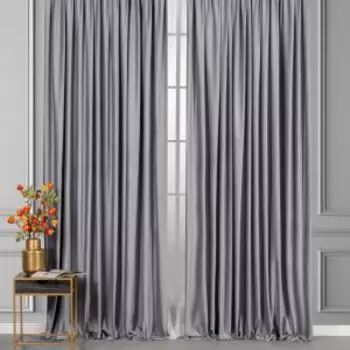 Штора на ленте Daily by T Вилен, 200х270 см, полиэстер, светло-серый