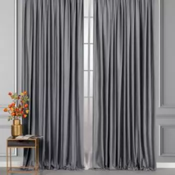 Штора на ленте Daily by T Вилен, 200х270 см, полиэстер, темно-серый