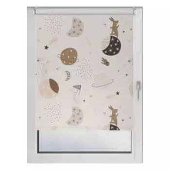 Штора рулонная Prakto Blackout Print Лунный заяц, 50х160 см, белый