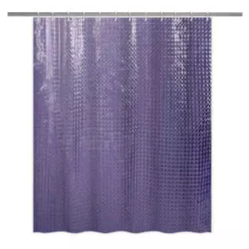 Шторка для ванной 3D, 180x180 см, фиолетовая, PEVA