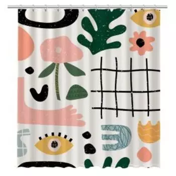 Шторка для ванной Summer, 180x200 см, с утяжелителем, полиэстер