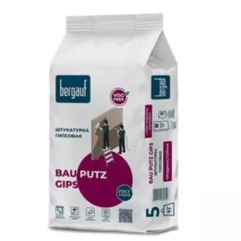 Штукатурка гипсовая Bergauf Bau Putz Gips, 5 кг