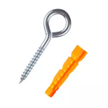 Шуруп-кольцо с дюбелем TECH-KREP, 5х40 мм, 8х51 мм, 2 шт