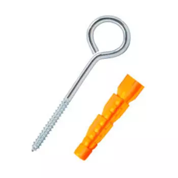 Шуруп-кольцо с дюбелем TECH-KREP, 8х80 мм, 12х71 мм, 2 шт