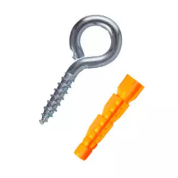 Шуруп-кольцо с дюбелем TECH-KREP, 4х40 мм, 6х36 мм, 2 шт