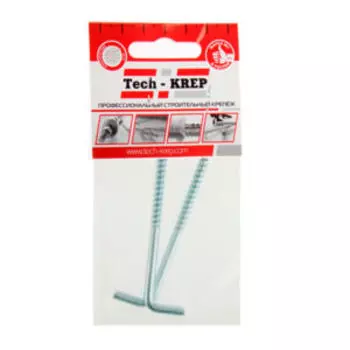 Шуруп-костыль TECH-KREP, 6х75 мм, 2 шт