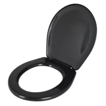 Сиденье для унитаза регулируемое, темно-серое