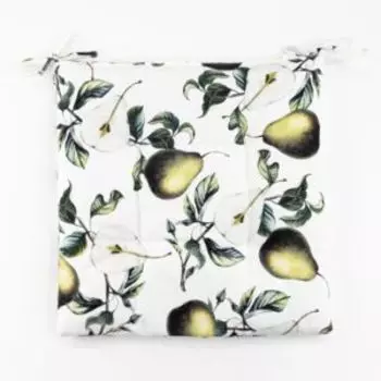сидушка на стул ЭТЕЛЬ Груши, 42х42см, саржа 190г/м2, хлопок 100%