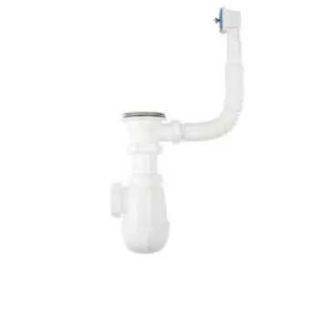 Сифон большой для мойки с переливом 1 1/2х40