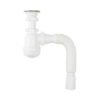 Сифон большой с выпуском 1 1/2х40 и гибкой трубой