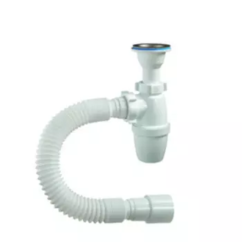 Сифон бутылочный 11/2 х 40 с гибкой трубой