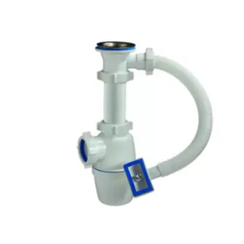 Сифон бутылочный 1 1/2"х40 мм с переливом