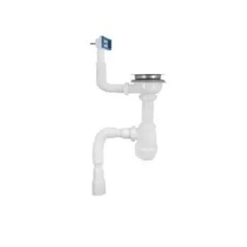 Сифон для мойки 3 1/2х40 с переливом и гибкой трубой