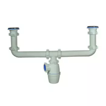 Сифон двойной бутылочный двухуровневый 11/2"х40 мм