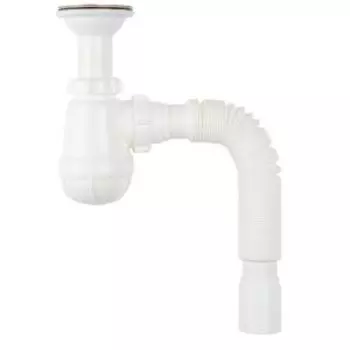 Сифон малый с удлинённой горловиной 1 1/4х40 с гибкой трубой 40х40/50